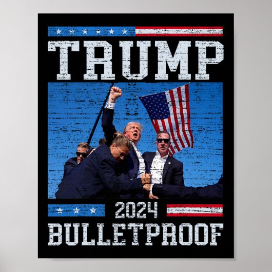 Trump Bulletproof Fight Fist Legend Donald Trump 2 Poster (Voorkant)