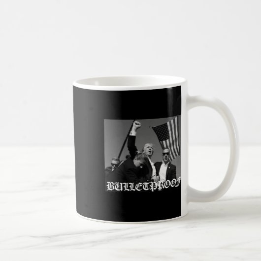 Trump Bulletproof Oud Engels lettertype Koffiemok (Rechts)