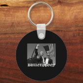 Trump Bulletproof Oud Engels lettertype Sleutelhanger (Voorkant)