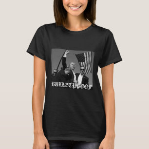 Trump Bulletproof Oud Engels lettertype T-shirt