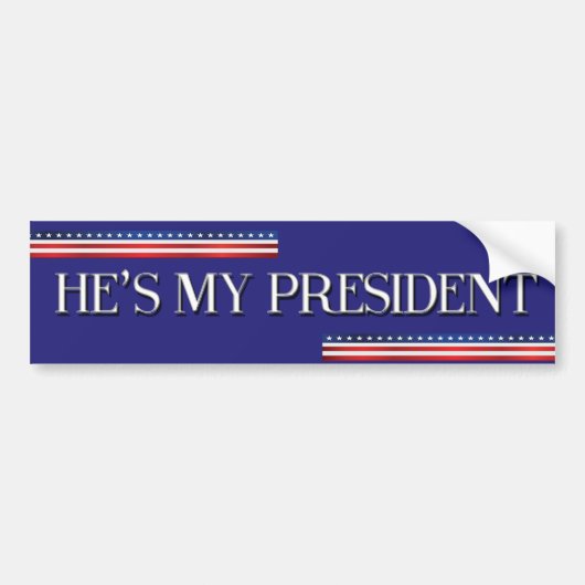Trump Bumpersticker Hij is mijn president (Voorkant)