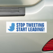 Trump Bumpersticker: STOP TWEETSTARTLEIDING Bumpersticker (Op auto)