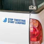 Trump Bumpersticker: STOP TWEETSTARTLEIDING Bumpersticker (Op Truck)