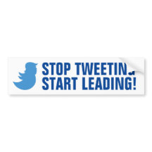 Trump Bumpersticker: STOP TWEETSTARTLEIDING