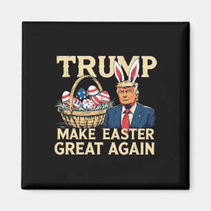 Trump Bunny Maak Pasen Groot Again Funny Pasen E Magneet