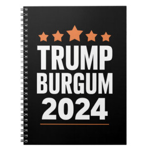 Trump Burgum voor President 2024 USA Verkiezing Notitieboek