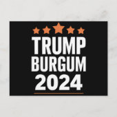 Trump Burgum voor President 2024 Verkiezingen VS Briefkaart (Voorkant)