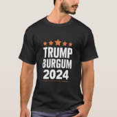 Trump Burgum voor President 2024 Verkiezingen VS T-shirt (Voorkant)