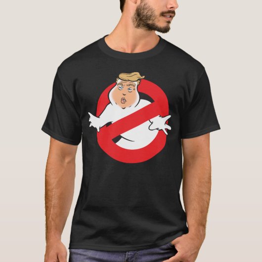 Trump Busters Funny Ghost Anti-Trump Halloween T-shirt (Voorkant)