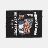 Trump Butler Pennsylvania nooit vergeten Fleece Deken (Voorkant (Horizontaal))