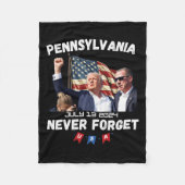 Trump Butler Pennsylvania nooit vergeten Fleece Deken (Voorkant)