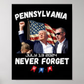 Trump Butler Pennsylvania nooit vergeten Poster (Voorkant)