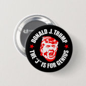 Trump Button: De "J" is voor Genius Ronde Button 5,7 Cm (Voorkant /achterkant)