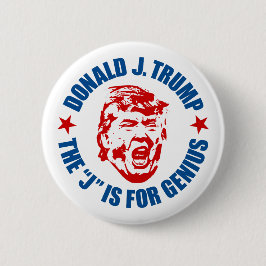 Trump Button: De "J" is voor Genius Ronde Button 5,7 Cm
