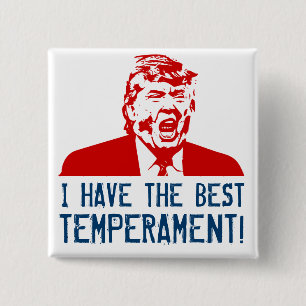 Trump Button: "Ik heb het beste gematigd!" Vierkante Button 5,1 Cm