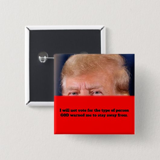 TRUMP-BUTTON VIERKANTE BUTTON 5,1 CM (Voorkant /achterkant)