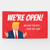 Trump cartoon op maat adverteren spandoek (Horizontaal)