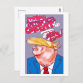 trump cartoon portret briefkaart (Voorkant / Achterkant)