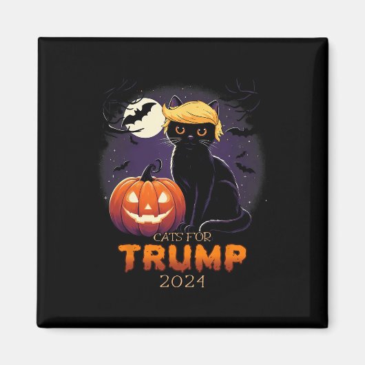 Trump Cat Shirten Black Cat Halloween Kostuum Cat  Magneet (Voorkant)