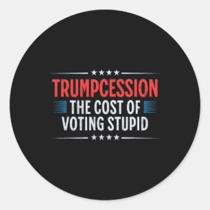 Trump Cession Ronde Sticker