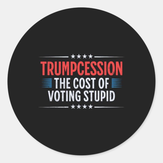 Trump Cession Ronde Sticker (Voorkant)
