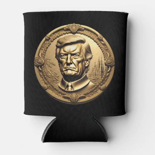 TRUMP CGI Collectible Gouden Art-Coin Doubloon Blikjeskoeler (Voorkant)