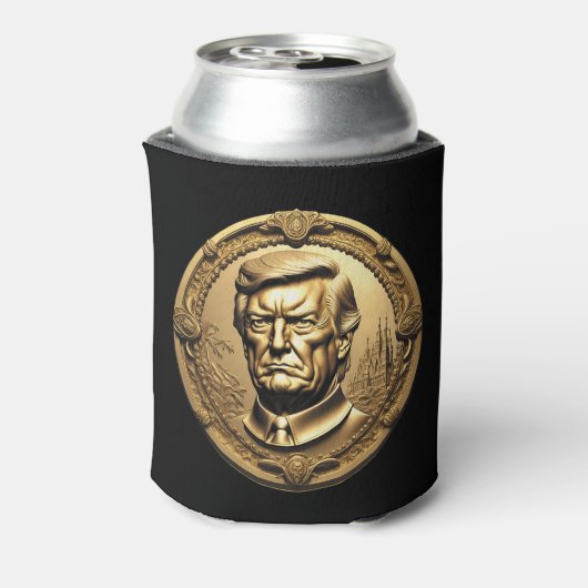 TRUMP CGI Collectible Gouden Art-Coin Doubloon Blikjeskoeler (Blikje Achterkant)