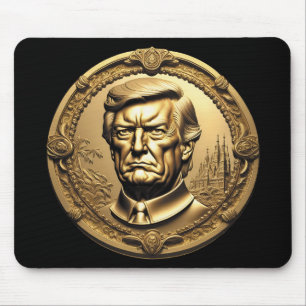 TRUMP CGI Collectible Gouden Art-Coin Doubloon Muismat