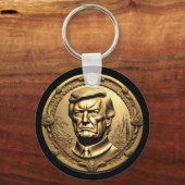 TRUMP CGI Collectible Gouden Art-Coin Doubloon Sleutelhanger (Achterkant)