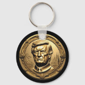 TRUMP CGI Collectible Gouden Art-Coin Doubloon Sleutelhanger (Achterkant)