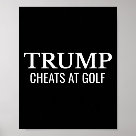 Trump Cheat Bij Golf - Grappige Politieke Protest Poster (Voorkant)