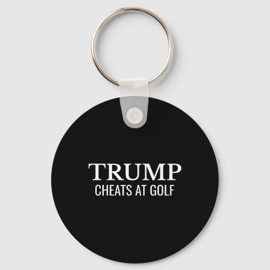 Trump Cheat Bij Golf - Grappige Politieke Protest Sleutelhanger (Voorkant)