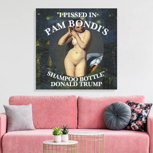 Trump Cheeseburger Jesus Republikeinse Partij Poet Canvas Afdruk (Insitu (Woonkamer))