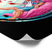 Trump Chillin Als een Felon Zomer Retro Pool Float Poster (Hoek)