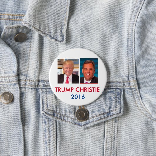 Trump & Christie 3 Inch Jugate Button (In situ)