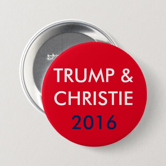 Trump & Christie 3 Inch Round Button (Voorkant /achterkant)