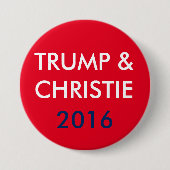 Trump & Christie 3 Inch Round Button (Voorkant)