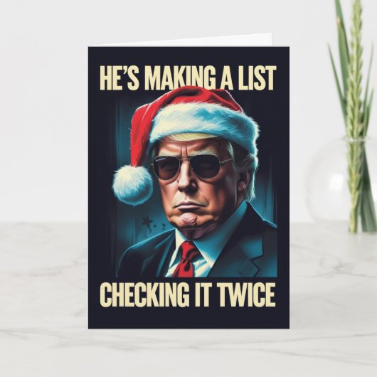 Trump Christmas Card | Patriot Holiday Greeting Kaart (Voorkant)