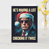 Trump Christmas Card | Patriot Holiday Greeting Kaart (Gele Bloem)