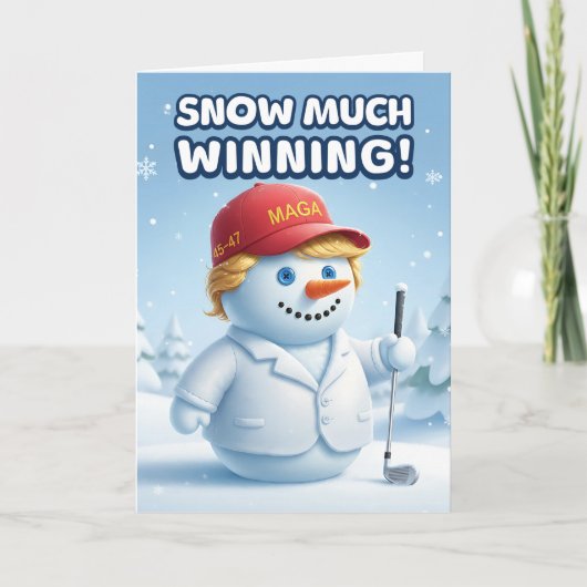 Trump Christmas Card | Snowman Trump Kaart (Voorkant)