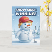Trump Christmas Card | Snowman Trump Kaart (Gele Bloem)