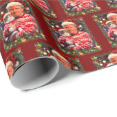 Trump Christmas Cat Ugly Xmas Wrapping Paper Cadeaupapier (Rol Hoek)
