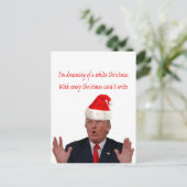 Trump Christmas: dromen van een witte kerst Feestdagenkaart (Staand voorkant)