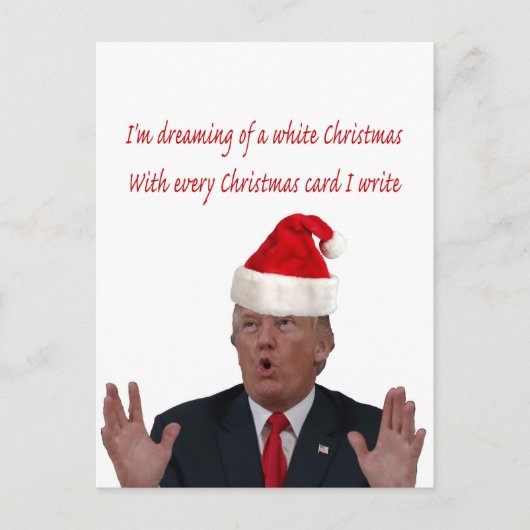 Trump Christmas: dromen van een witte kerst Feestdagenkaart (Voorkant)