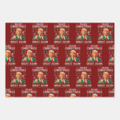Trump Christmas Gift, Make Christmas Great Again Inpakpapier Vel (Voorkant 3)