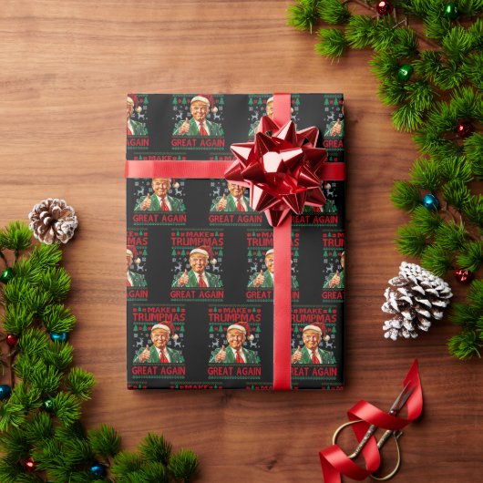 Trump Christmas Gift Wrap, Donald Trump Christmas Cadeaupapier (Feestdagen Geschenken)