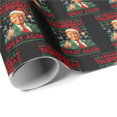 Trump Christmas Gift Wrap, Donald Trump Christmas Cadeaupapier (Rol Hoek)