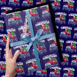 Trump Christmas | Ik ben thuis voor de blauwe kers Cadeaupapier<br><div class="desc">Trump: ik ben thuis voor kerstblauw inpakpapier</div>