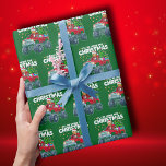 Trump Christmas | Ik ben thuis voor de groene kers Cadeaupapier<br><div class="desc">Trump: ik ben thuis voor het groene inpakpapier van Kerstmis</div>