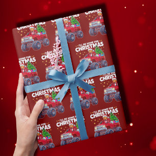 Trump Christmas Ik ben thuis voor de rode kerst Cadeaupapier